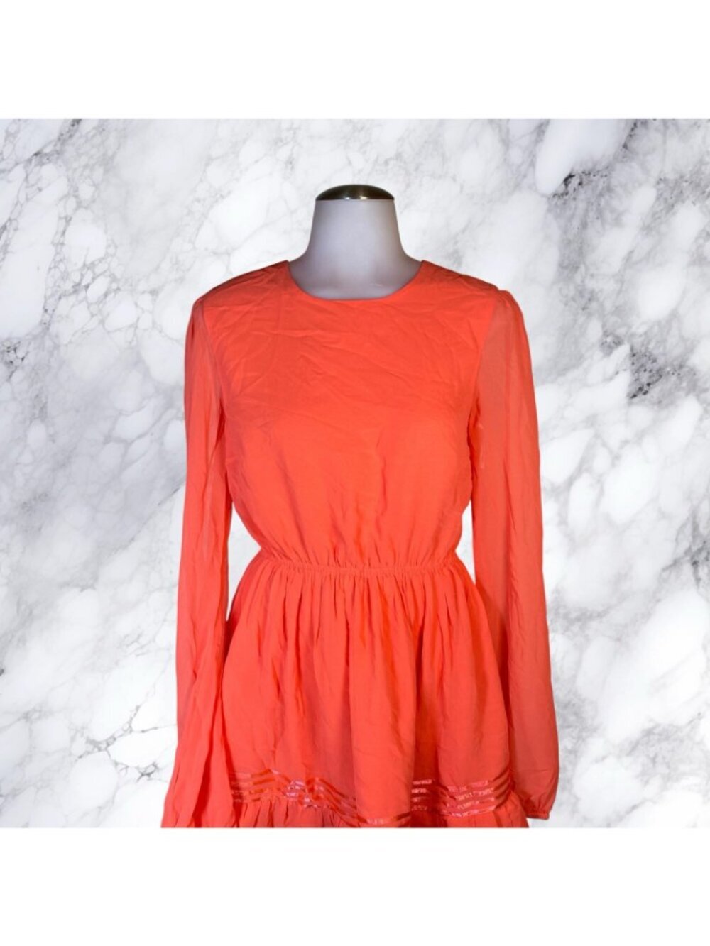 Lovers and Friends Allister Dress in Coral Red - Picture 7 of 10